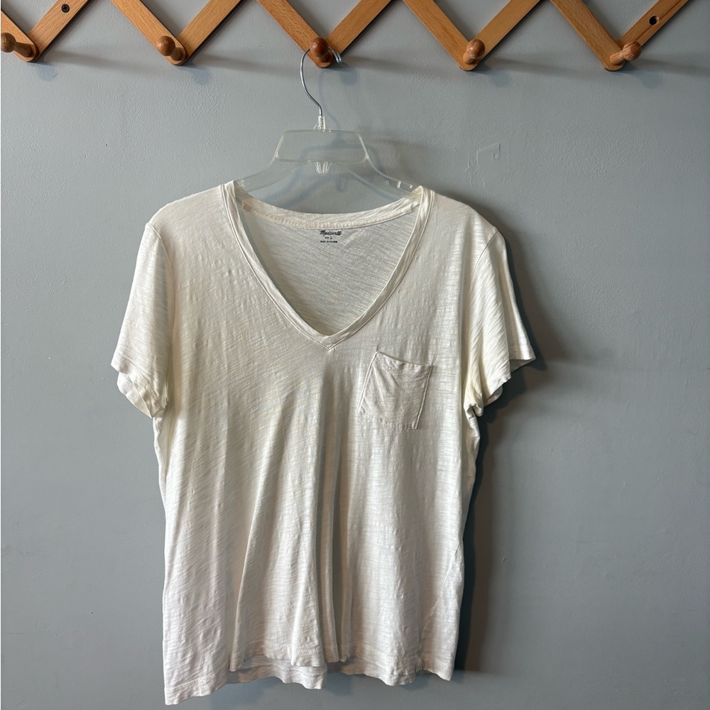 White V-Neck T-Shirt